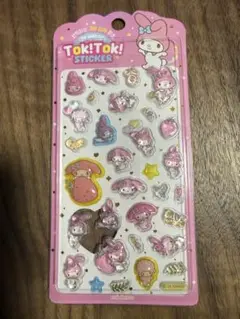韓国、サンリオ　マイメロディ 3D立体シール Tok!Tok!