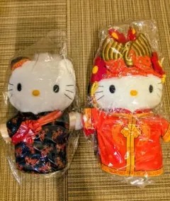 タグ付】ハローキティぬいぐるみ横浜中華街限定 ご当地キティ 2000年