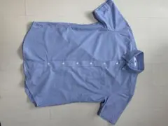 ユニクロ　青色 ボタンアップシャツ 半袖