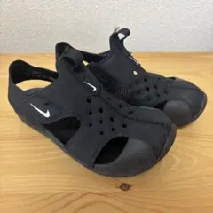 Nike キッズ用 ブラックサンダル　17cm