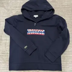 LACOSTE ハーフジップ パーカー ネイビー FR4