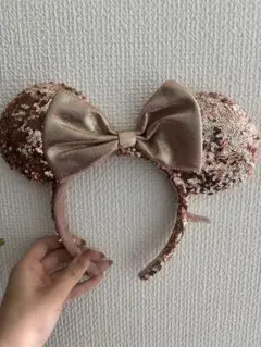 ミッキー耳付きカチューシャ ローズゴールド
