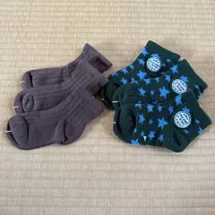 新品　キッズ靴下セット ブラウンと星柄
