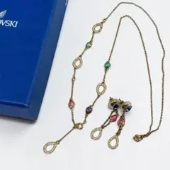 【2点セット・箱付き】スワロフスキー ネックレス ピアス カラーストーン 正規品