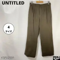 UNTITLED アンタイトル チノパン ワイドパンツ ワーク 大きいサイズ 4のサムネイル