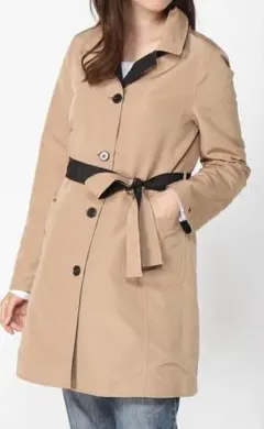 【美品】 トミーヒルフィガー リバーシブルトレンチコート ポーチ ベルト S