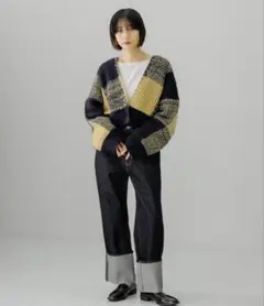 K B F BIGチェックショートカーディガンのサムネイル