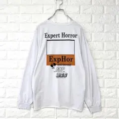 'Expert Horror'ロングTシャツ 新品未使用♪ Expert Horror 長袖Tシャツ ロンT ブラック EXP イギリス製｜Yahoo