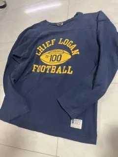 希少 ランタグ チャンピオンフットボール ロングスリーブＴシャツ M