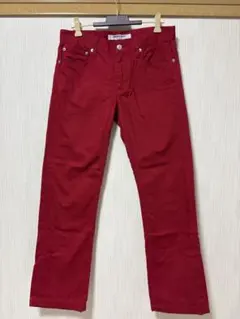 UNIQLO ORIGINAL BASIC レッド 赤 ストレートデニム w29