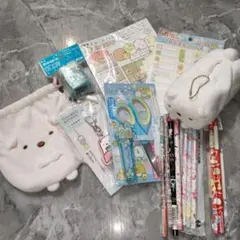 ☆新品未使用☆すみっコぐらしいろいろセット☆巾着・はさみ・鉛筆・キーホルダーなど