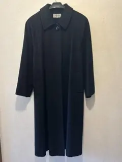 【美品】カシミヤ100%（横糸）ロングコート 比翼仕立て 比翼ボタン 11R