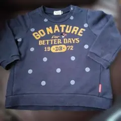 DOUBLE ネイビー ドット柄 トレーナー