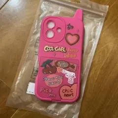 新品★ピンク シリコン iPhone 16 ケース ミラー付き