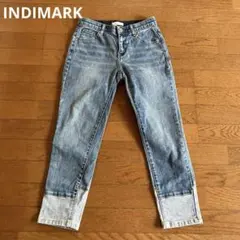 INDIMARK インディマーク　折り返し風デザイン　スキニーデニム　サイズSのサムネイル