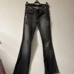 Blue cult ローライズデニム　ブーツカット　ダメージ加工　24のサムネイル