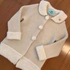 美品　TOCCA アイボリー ニットコート 110センチ〜120センチまで