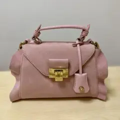 サマンサベガ 2way ハンドバッグ ベルベットRefi ピンク フリルのサムネイル