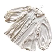 【AG by aquagirl】ブラウス アイボリー バルーンスリーブ 五分袖