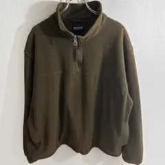 90s USA製 LANDS' END ハーフジップ フリース XL