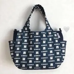 オシャレトートバッグ　柴犬ネイビー