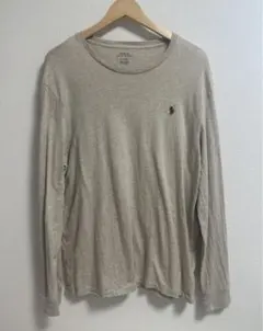 ラルフローレン ワンポイント刺繍 ロングTシャツ ベージュ