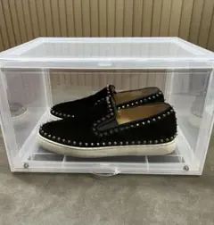 Christian Louboutin ファブリック スタッズ　スリッポン