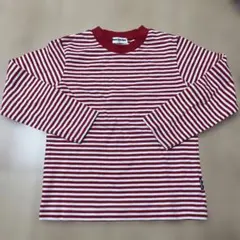 noujonjon 長袖Tシャツ120 赤白ストライプ
