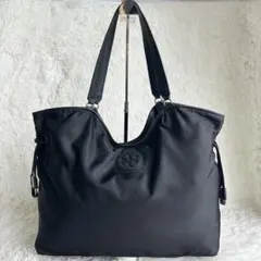 美品✨トリーバーチ トートバッグ ナイロン ビジネス A4収納可 ブラック