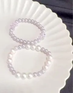 コットンパール　2連ブレス