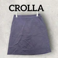 CROLLA ミニスカート タイトミニスカ 台形スカート (38) パープルのサムネイル