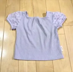 earth music&ecology 95cm 刺繍袖 リブカットソー