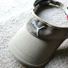 PUMA サンバイザー ベージュ　美品のサムネイル