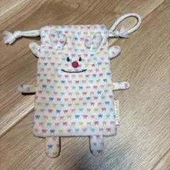 CRAFTHOLIC 巾着ポーチ リボン柄