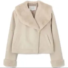 JILL by JILLSTUART フェイクファースエードライダースM