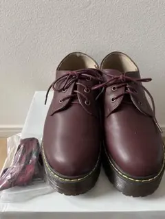 w closet zozo限定 厚底レースアップシューズ ボルドーのサムネイル