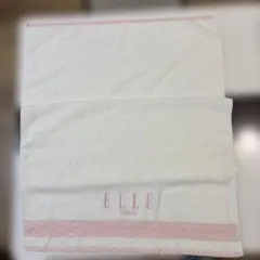 ELLE PARIS バスタオル ホワイト ピンク ストライプのサムネイル