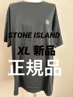 【新品タグ付】ストーンアイランド Tシャツ XL ブラックワッペンロゴ正規品のサムネイル