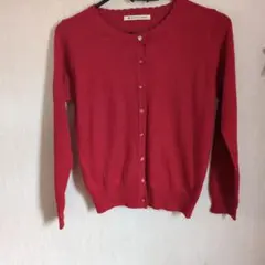 MAJESTIC LEGON 赤 長袖カーディガン