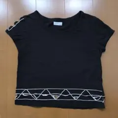 BARAK バラク カットアウト 刺繍 Tシャツ ブラック フリーサイズのサムネイル
