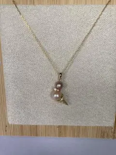 天然本真珠　淡水パール　アイスクリームネックレス　ペンダント　トップ　チェーン無
