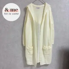 AnkRouge アンクルージュ　フード付きロングニットカーディガン　ボタンレス