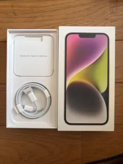 空箱 Apple iPhone 14 ホワイト USB-Cケーブル付き