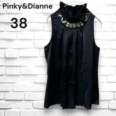 ピンキーアンドダイアン◆ノースリーブブラウス(38)ホルターネック　ビジュー付