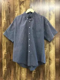 CHAPS 半袖シャツ L ネイビー チェックのサムネイル