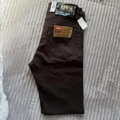 【新品未使用】EDWIN S503 レギュラーストレート　ブラウン　デニム