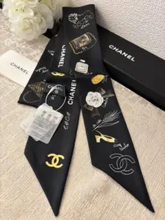 シャネル CHANEL ヘアバンド スカーフ　ココハンドル