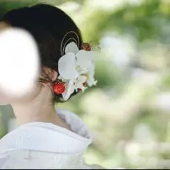【値下げ中】ウエディング ヘアアクセ 胡蝶蘭