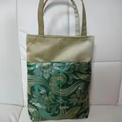 トートバッグ ハンドメイド 縦長 帯リメイク