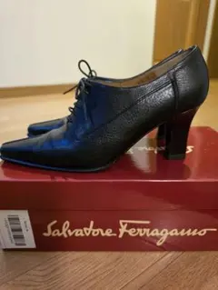★未使用 モダン!Ferragamo36 1/2 ヒール7cm滑止付き